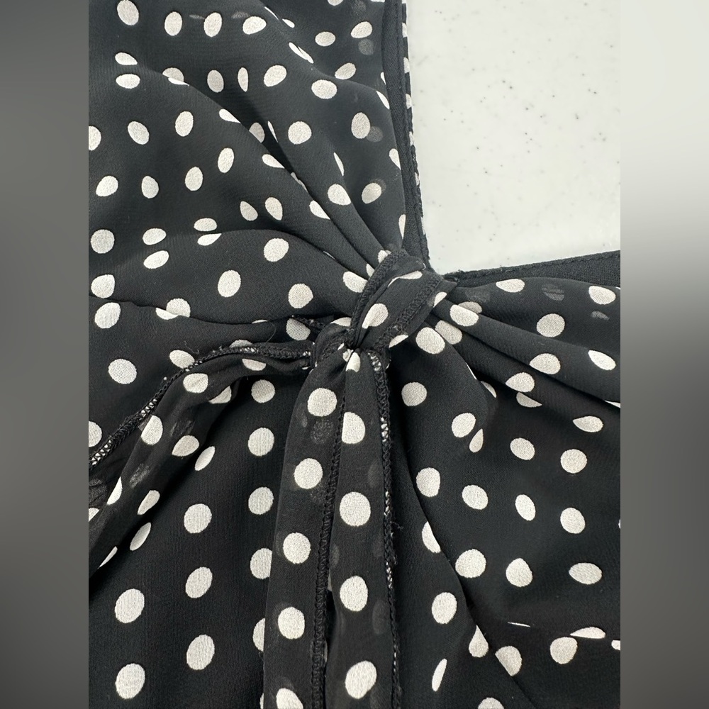 Vintage Giorgio Fiorlini Polka Dot Slip Dress 90s Pinup Coquette Cocktail 12 - Picture 7 of 8